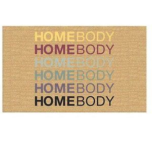 New Distinctly Home Multi-Color Coir & Vinyl Backing Homebody Door Mat 18"x 30"